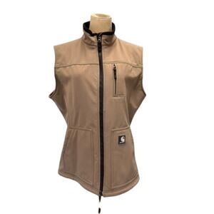 "CARHARTT" For Women Zip Up Vest Fleece‎ Lined SZ XL 2 SPOTS PLZ SEE PICTURES!!!